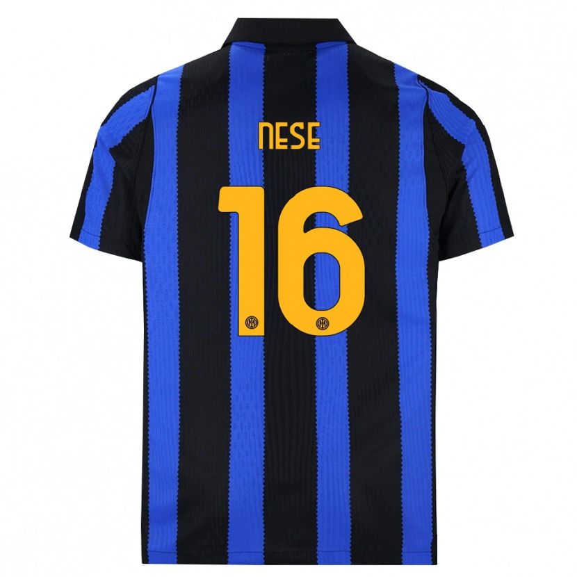Danxen Herren Alessio Nese #16 Schwarz Blau Gelb Heimtrikot Trikot 2026/27 T-Shirt