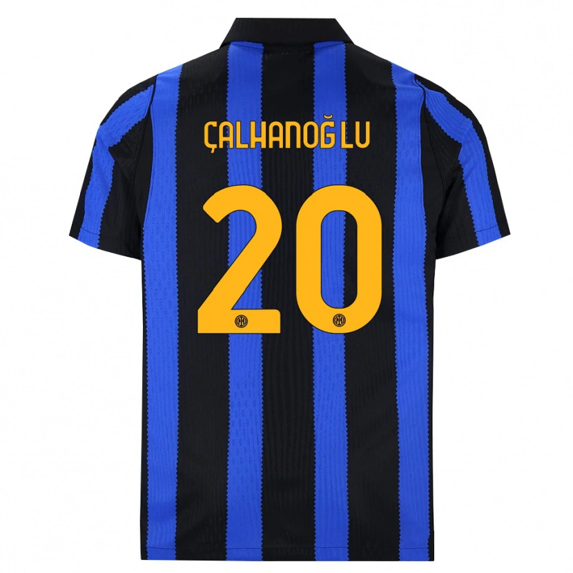 Danxen Herren Hakan Çalhanoğlu #20 Schwarz Blau Gelb Heimtrikot Trikot 2026/27 T-Shirt
