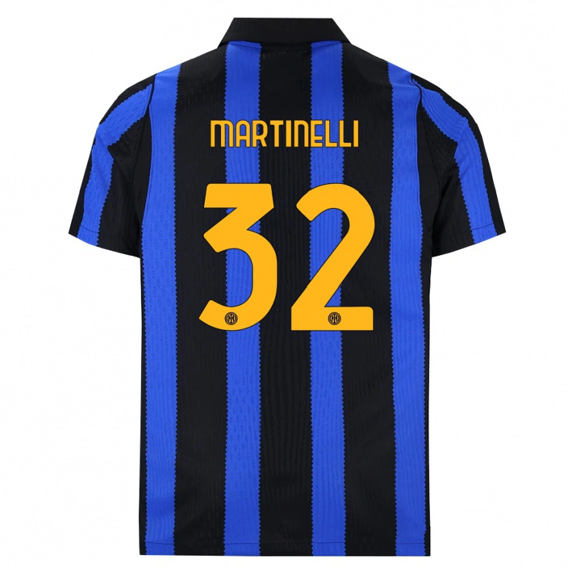Danxen Herren Matilde Martinelli #32 Schwarz Blau Gelb Heimtrikot Trikot 2026/27 T-Shirt