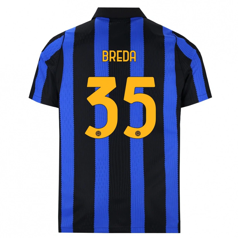 Danxen Herren Cristian Breda #35 Schwarz Blau Gelb Heimtrikot Trikot 2026/27 T-Shirt