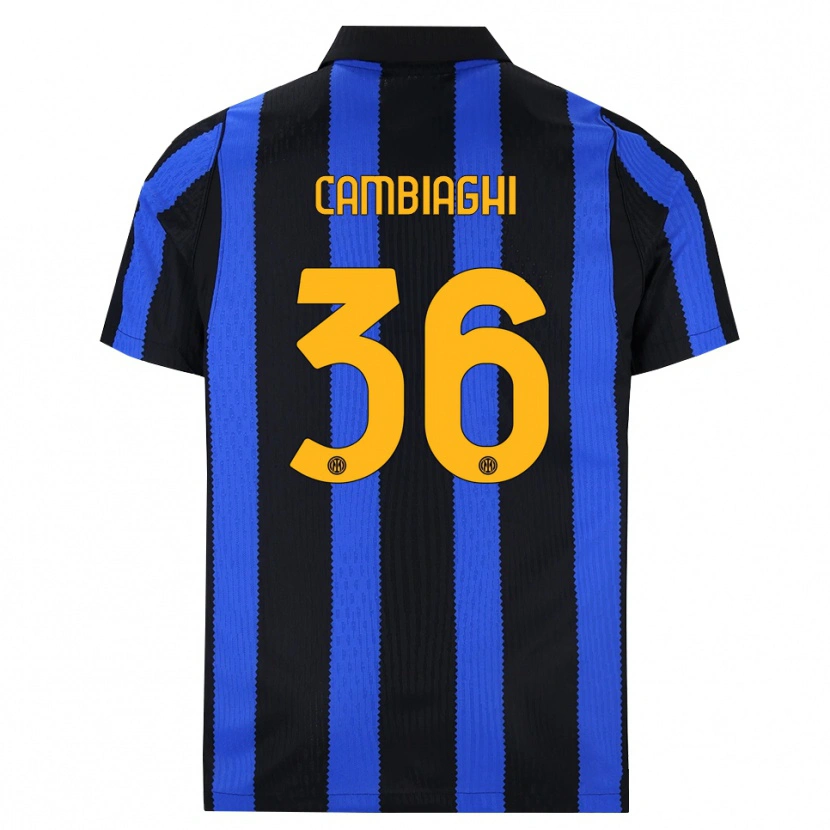 Danxen Herren Michela Cambiaghi #36 Schwarz Blau Gelb Heimtrikot Trikot 2026/27 T-Shirt