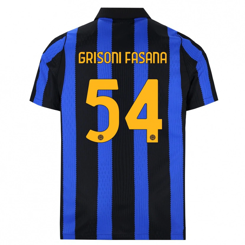 Danxen Herren Marco Grisoni Fasana #54 Schwarz Blau Gelb Heimtrikot Trikot 2026/27 T-Shirt