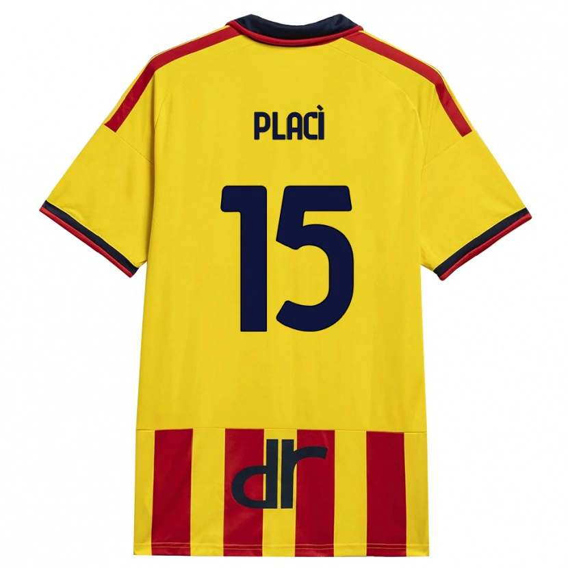 Danxen Herren Davide Placì #15 Gelb Rot Heimtrikot Trikot 2026/27 T-Shirt