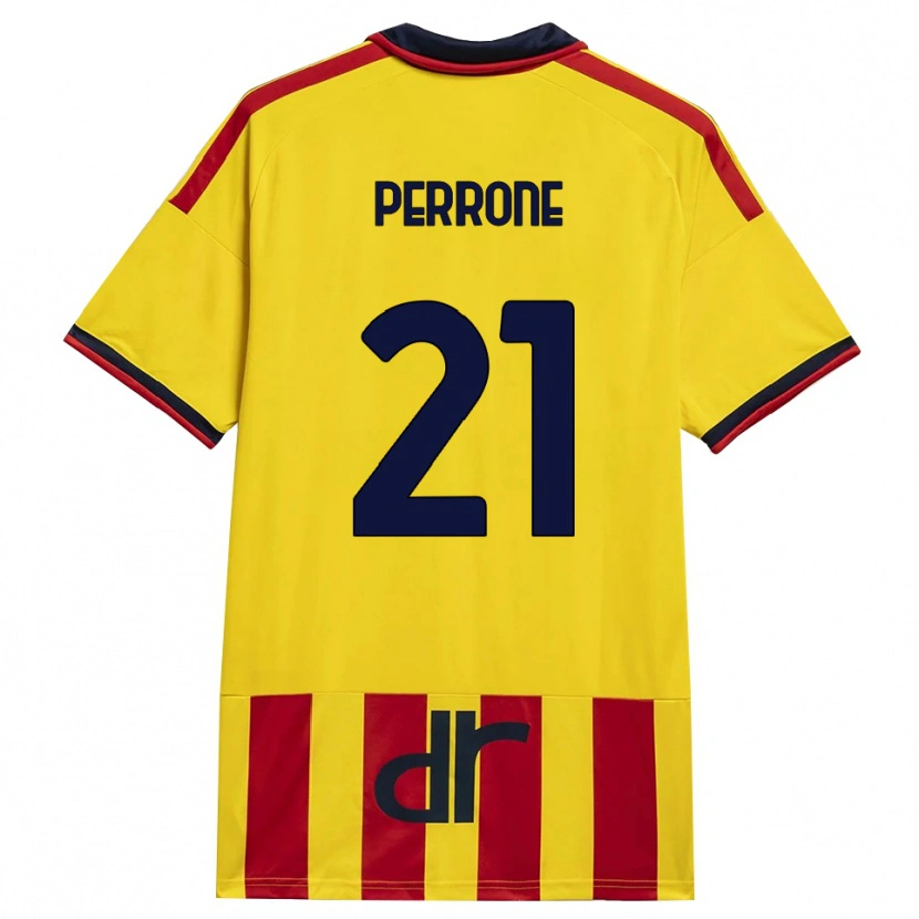 Danxen Herren Samuele Perrone #21 Gelb Rot Heimtrikot Trikot 2026/27 T-Shirt