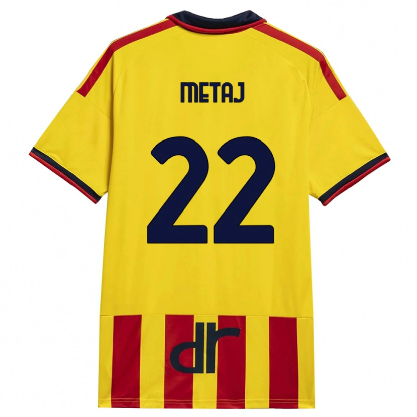 Danxen Herren Dejvi Metaj #22 Gelb Rot Heimtrikot Trikot 2026/27 T-Shirt