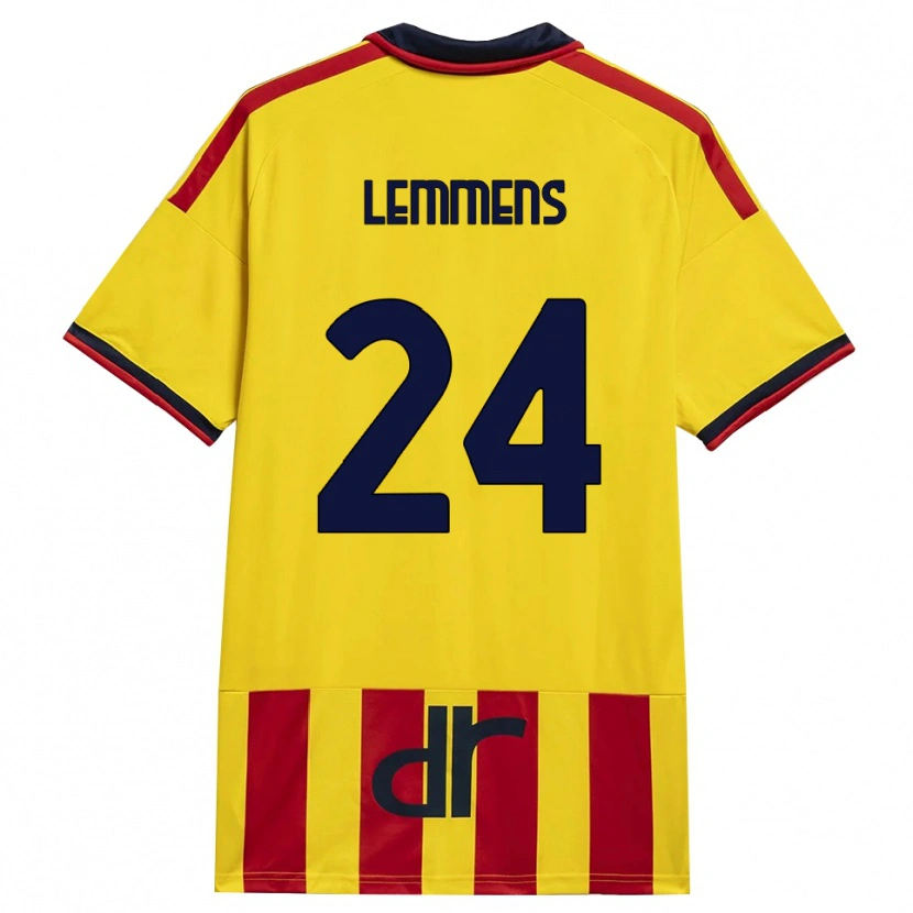 Danxen Herren Mats Lemmens #24 Gelb Rot Heimtrikot Trikot 2026/27 T-Shirt