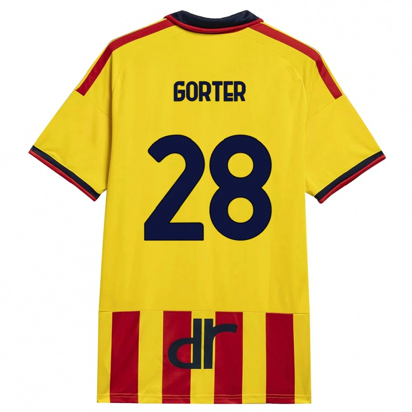 Danxen Herren Olaf Gorter #28 Gelb Rot Heimtrikot Trikot 2026/27 T-Shirt