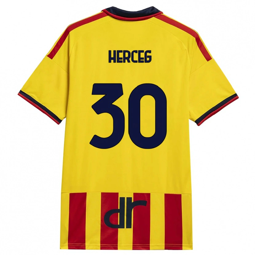 Danxen Herren Lovro Herceg #30 Gelb Rot Heimtrikot Trikot 2026/27 T-Shirt