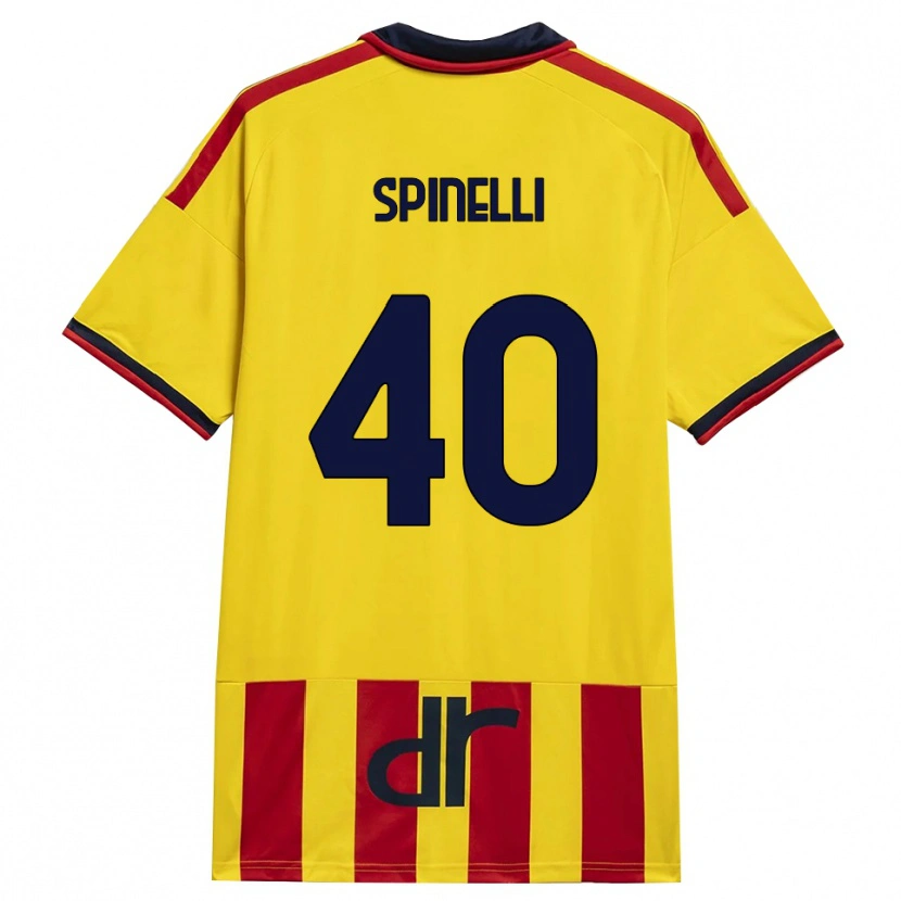 Danxen Herren Nicolò Spinelli #40 Gelb Rot Heimtrikot Trikot 2026/27 T-Shirt
