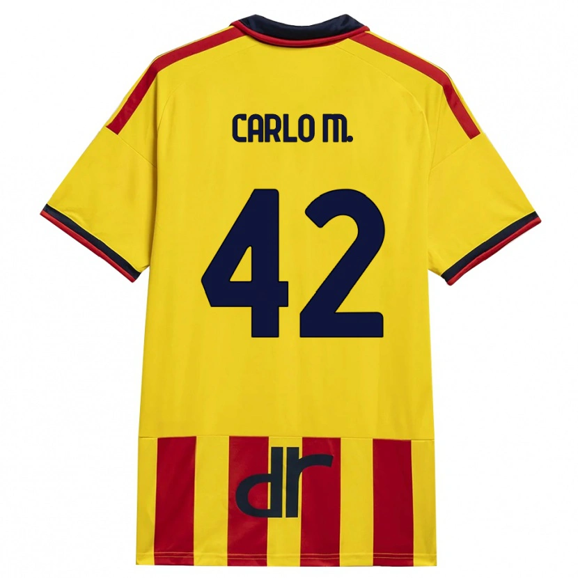 Danxen Herren Carlo Mariano #42 Gelb Rot Heimtrikot Trikot 2026/27 T-Shirt