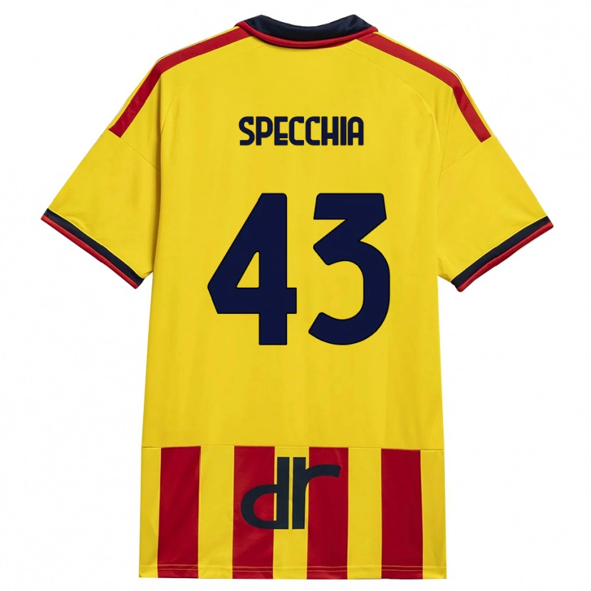 Danxen Herren Marco Specchia #43 Gelb Rot Heimtrikot Trikot 2026/27 T-Shirt