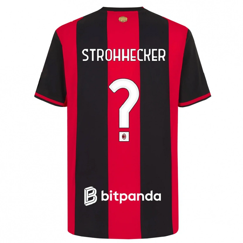 Danxen Herren Riccardo Strohhecker #0 Rot Schwarz Weiß Heimtrikot Trikot 2026/27 T-Shirt