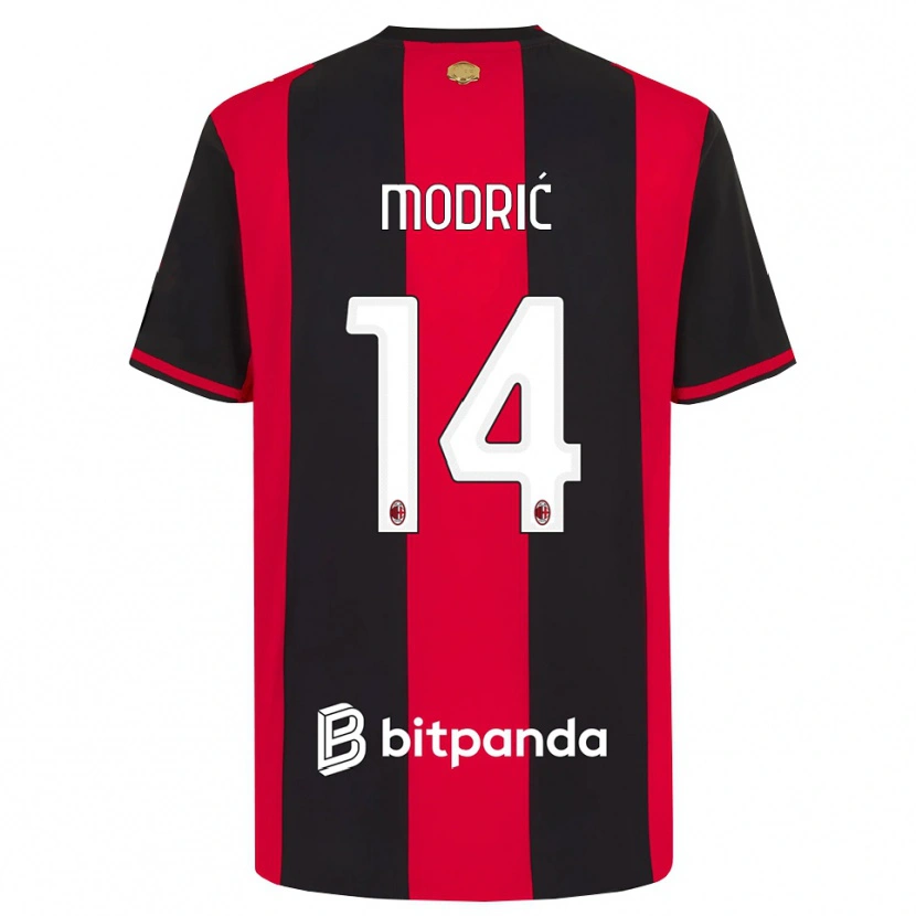 Danxen Herren Luka Modrić #14 Rot Schwarz Weiß Heimtrikot Trikot 2026/27 T-Shirt