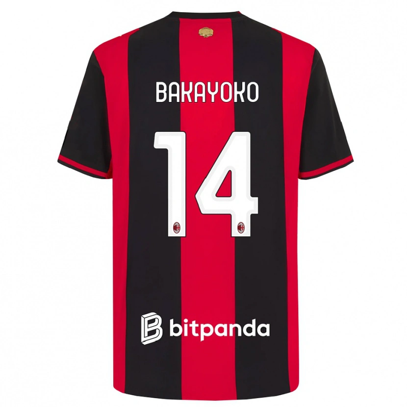 Danxen Herren Tiemoue Bakayoko #14 Rot Schwarz Weiß Heimtrikot Trikot 2026/27 T-Shirt