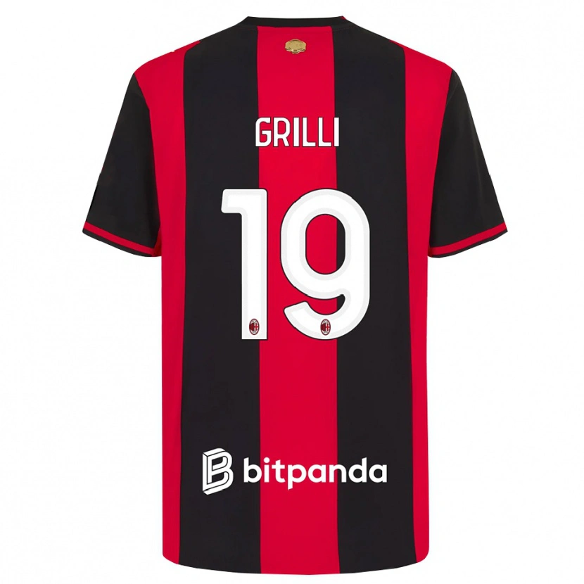 Danxen Herren Lorenzo Grilli #19 Rot Schwarz Weiß Heimtrikot Trikot 2026/27 T-Shirt