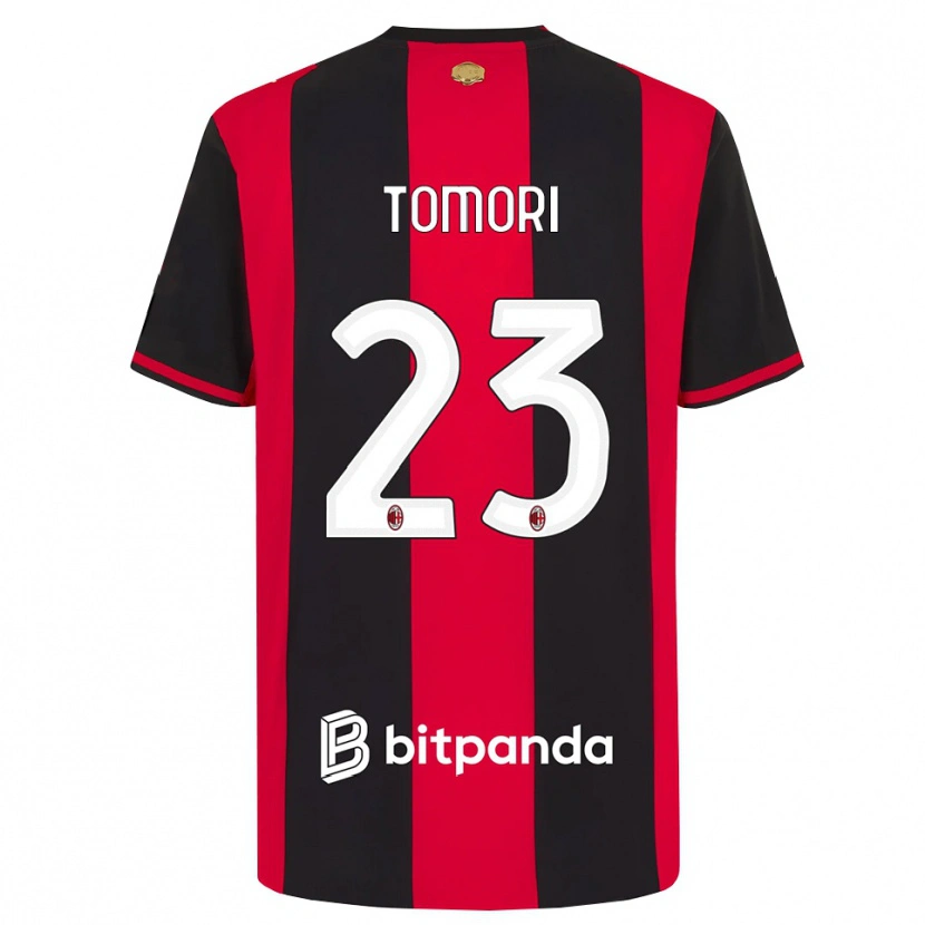 Danxen Herren Fikayo Tomori #23 Rot Schwarz Weiß Heimtrikot Trikot 2026/27 T-Shirt