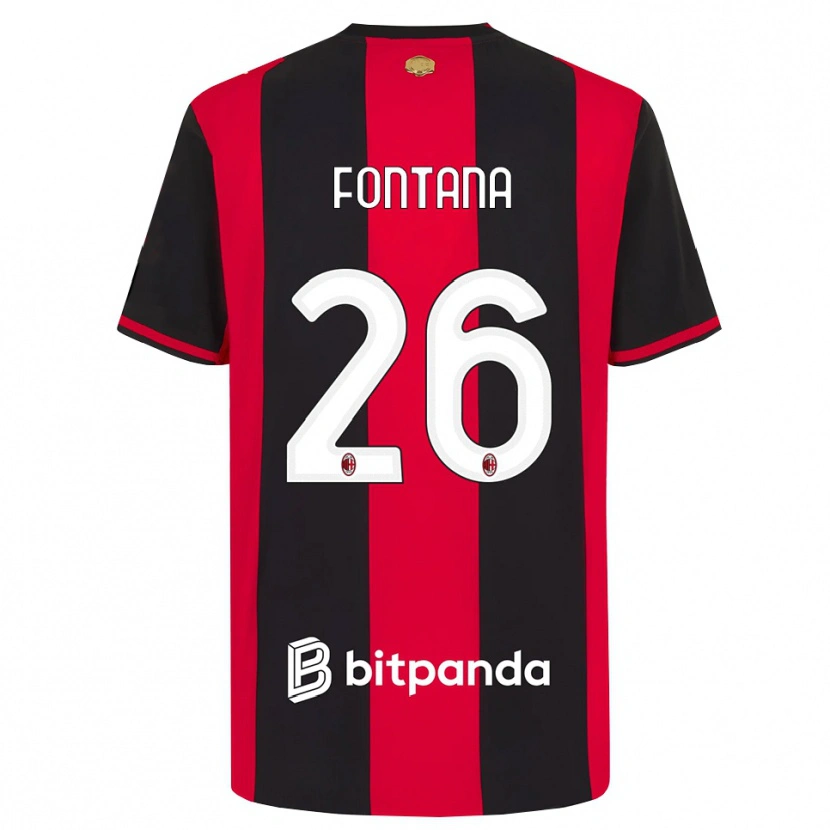 Danxen Herren Francesco Fontana #26 Rot Schwarz Weiß Heimtrikot Trikot 2026/27 T-Shirt