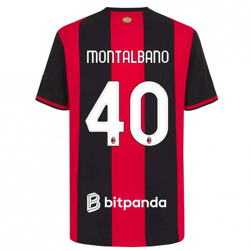 Danxen Herren Nicolo Montalbano #40 Rot Schwarz Weiß Heimtrikot Trikot 2026/27 T-Shirt