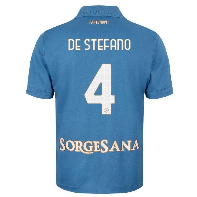 Danxen Herren Francesco De Stefano #4 Nebelblau Weiß Heimtrikot Trikot 2026/27 T-Shirt