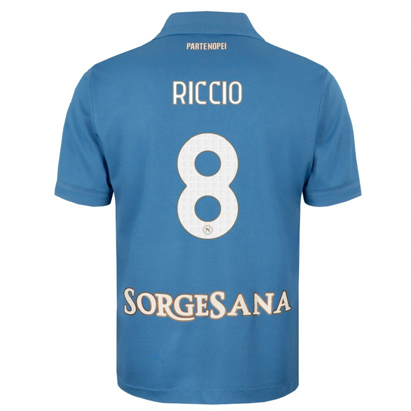 Danxen Herren Luigi Riccio #8 Nebelblau Weiß Heimtrikot Trikot 2026/27 T-Shirt