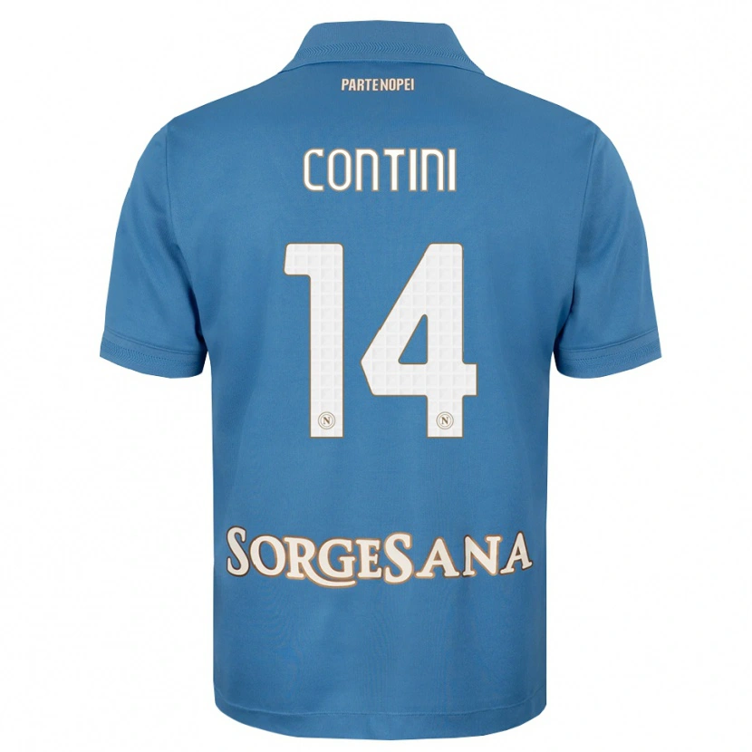 Danxen Herren Nikita Contini #14 Nebelblau Weiß Heimtrikot Trikot 2026/27 T-Shirt