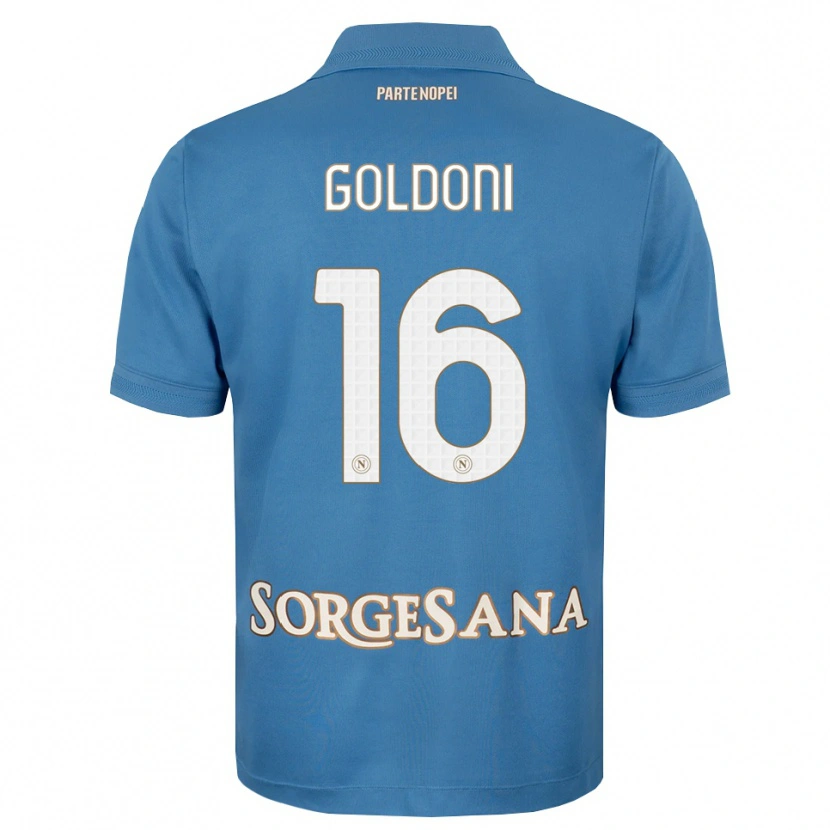 Danxen Herren Eleonora Goldoni #16 Nebelblau Weiß Heimtrikot Trikot 2026/27 T-Shirt