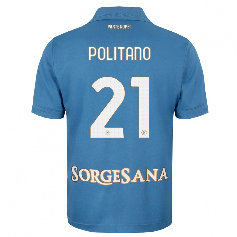 Danxen Herren Matteo Politano #21 Nebelblau Weiß Heimtrikot Trikot 2026/27 T-Shirt
