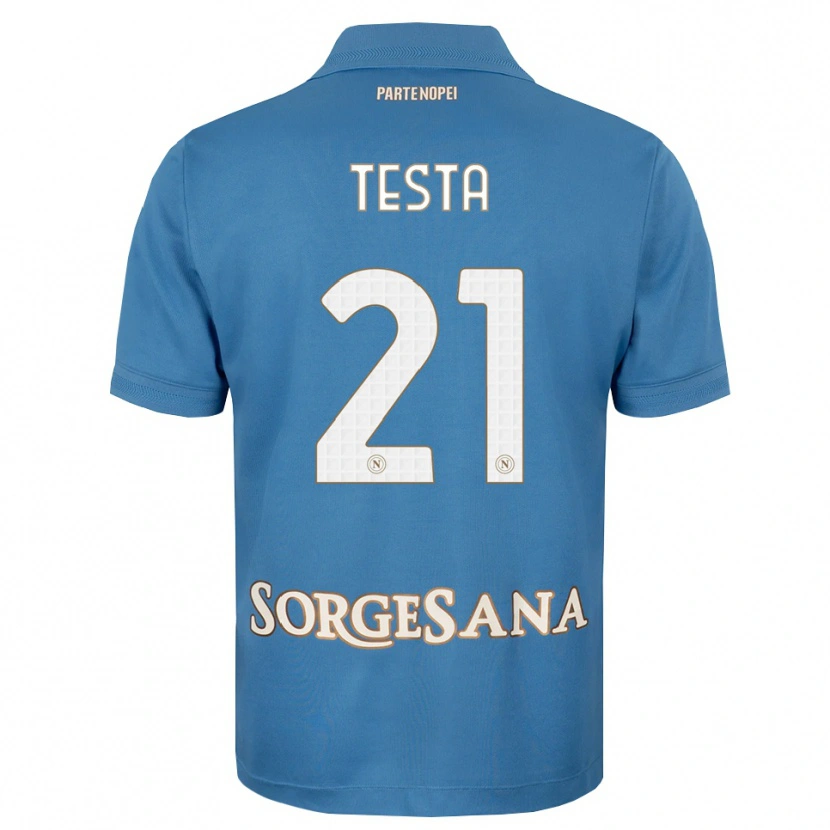 Danxen Herren Vincenzo Testa #21 Nebelblau Weiß Heimtrikot Trikot 2026/27 T-Shirt
