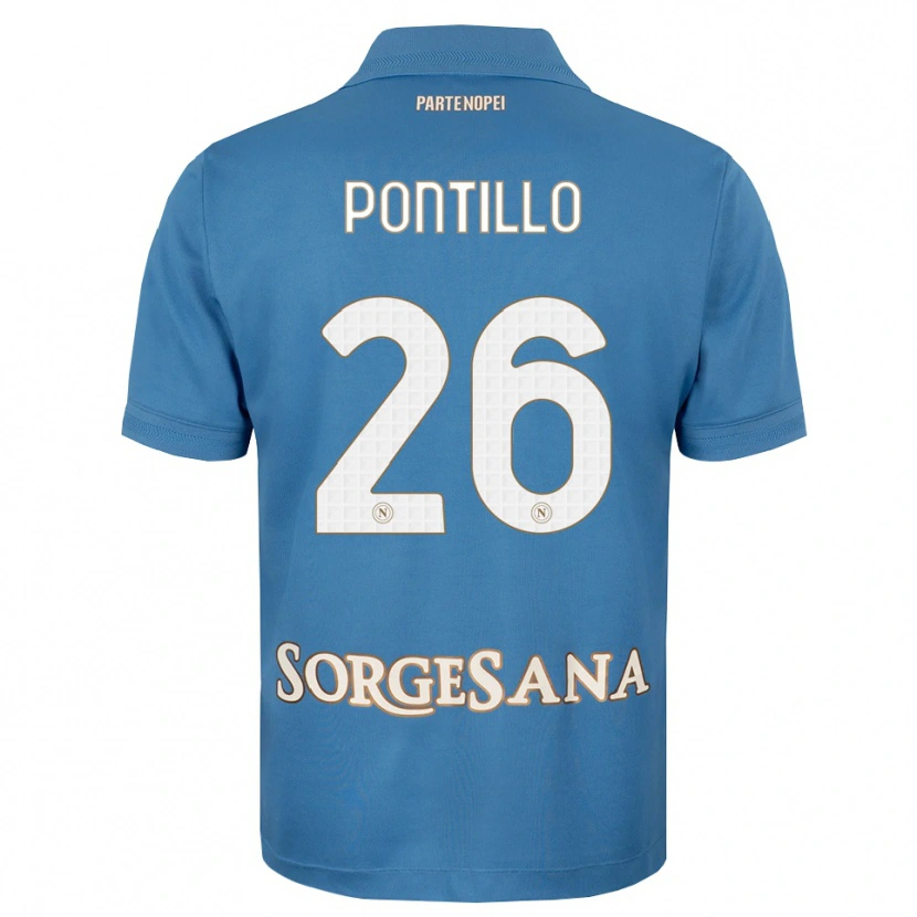 Danxen Herren Pasquale Pontillo #26 Nebelblau Weiß Heimtrikot Trikot 2026/27 T-Shirt