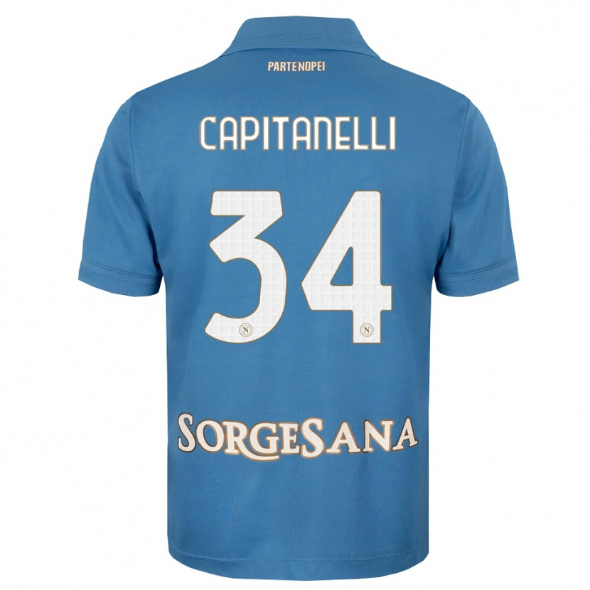 Danxen Herren Ilaria Capitanelli #34 Nebelblau Weiß Heimtrikot Trikot 2026/27 T-Shirt