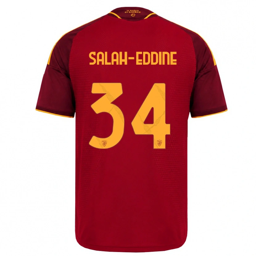 Danxen Herren Anass Salah-Eddine #34 Rot Gold Gelb Heimtrikot Trikot 2026/27 T-Shirt