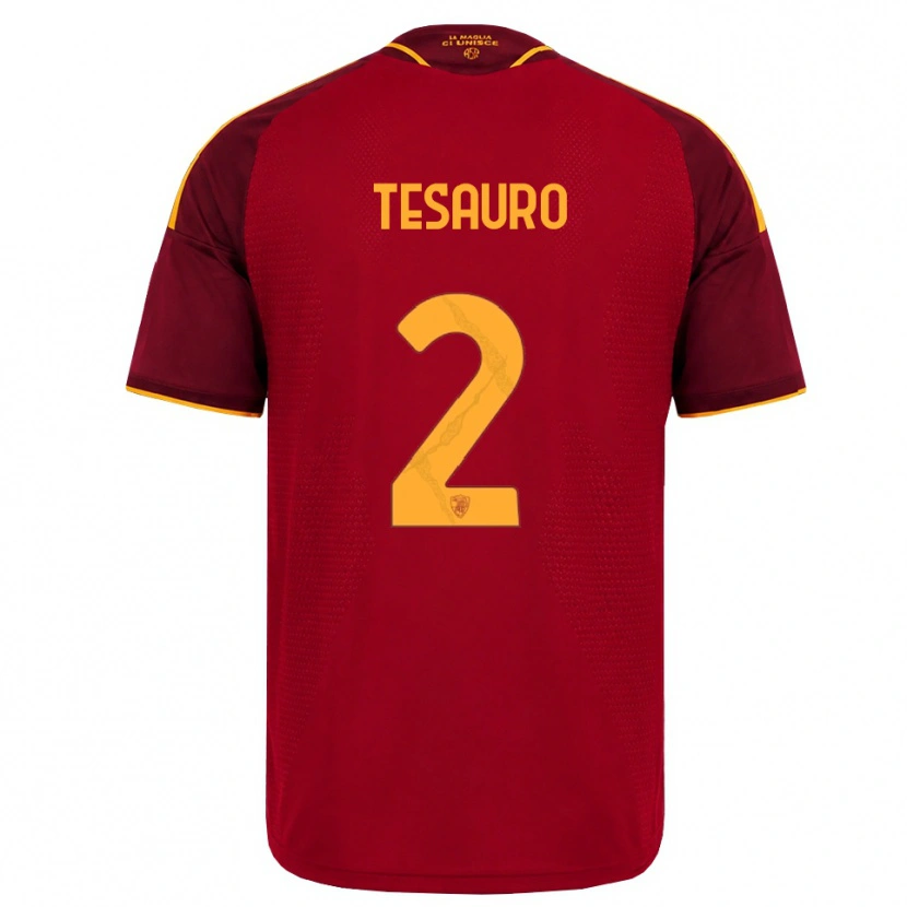 Danxen Herren Emanuele Tesauro #2 Rot Gold Gelb Heimtrikot Trikot 2026/27 T-Shirt
