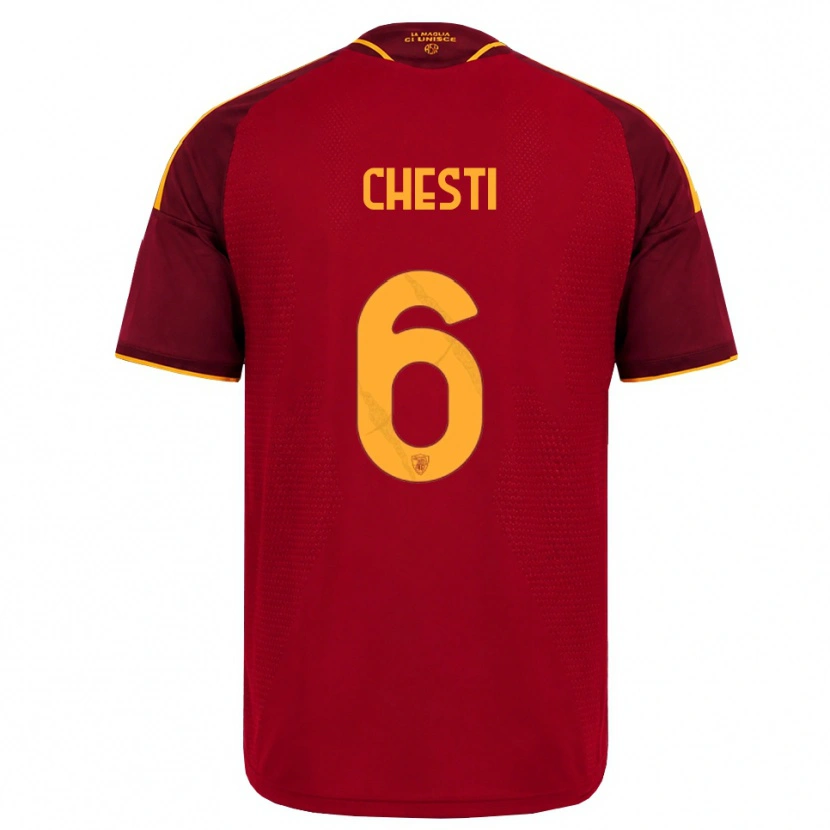 Danxen Herren Francesco Chesti #6 Rot Gold Gelb Heimtrikot Trikot 2026/27 T-Shirt