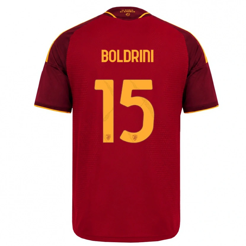 Danxen Herren Mattia Boldrini #15 Rot Gold Gelb Heimtrikot Trikot 2026/27 T-Shirt