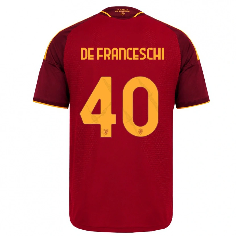 Danxen Herren Leonardo De Franceschi #40 Rot Gold Gelb Heimtrikot Trikot 2026/27 T-Shirt