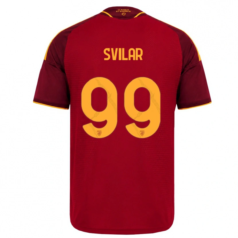 Danxen Herren Mile Svilar #99 Rot Gold Gelb Heimtrikot Trikot 2026/27 T-Shirt