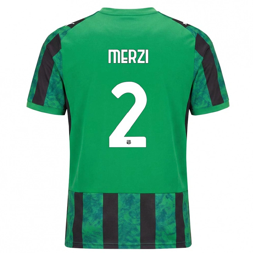 Danxen Herren Matteo Merzi #2 Grün Schwarz Weiß Heimtrikot Trikot 2026/27 T-Shirt