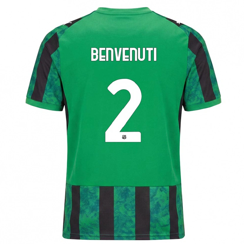 Danxen Herren Giacomo Benvenuti #2 Grün Schwarz Weiß Heimtrikot Trikot 2026/27 T-Shirt