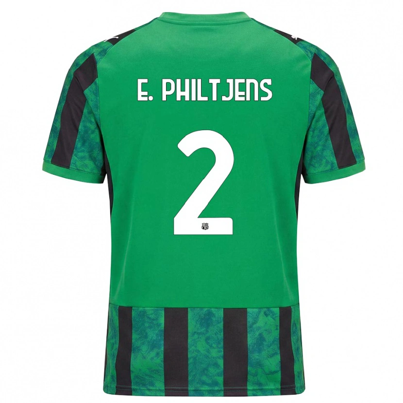 Danxen Herren Davina Brigitte E. Philtjens #2 Grün Schwarz Weiß Heimtrikot Trikot 2026/27 T-Shirt