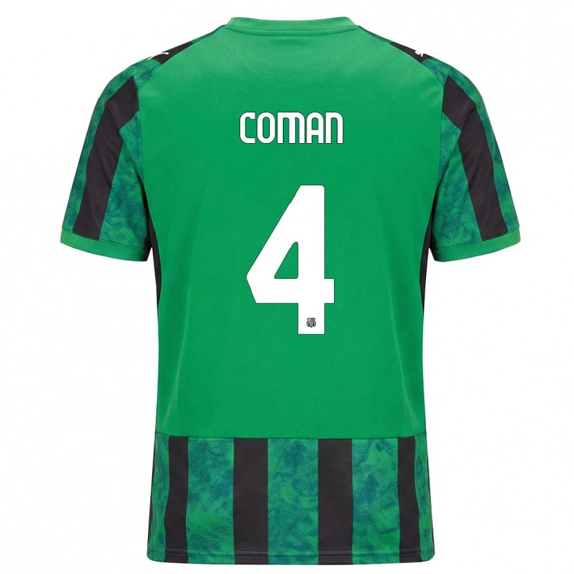 Danxen Herren Rareș Coman #4 Grün Schwarz Weiß Heimtrikot Trikot 2026/27 T-Shirt