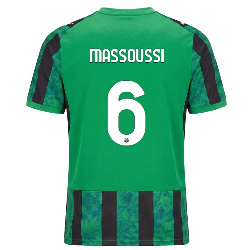 Danxen Herren Zaid Massoussi #6 Grün Schwarz Weiß Heimtrikot Trikot 2026/27 T-Shirt