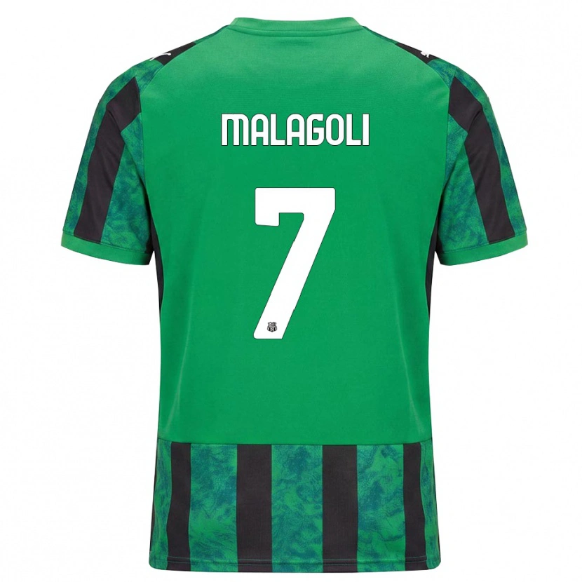 Danxen Herren Mattia Malagoli #7 Grün Schwarz Weiß Heimtrikot Trikot 2026/27 T-Shirt