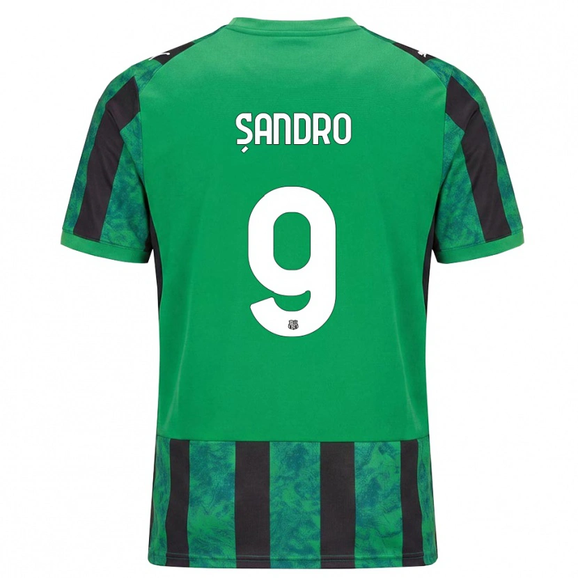 Danxen Herren Denis Șandro #9 Grün Schwarz Weiß Heimtrikot Trikot 2026/27 T-Shirt