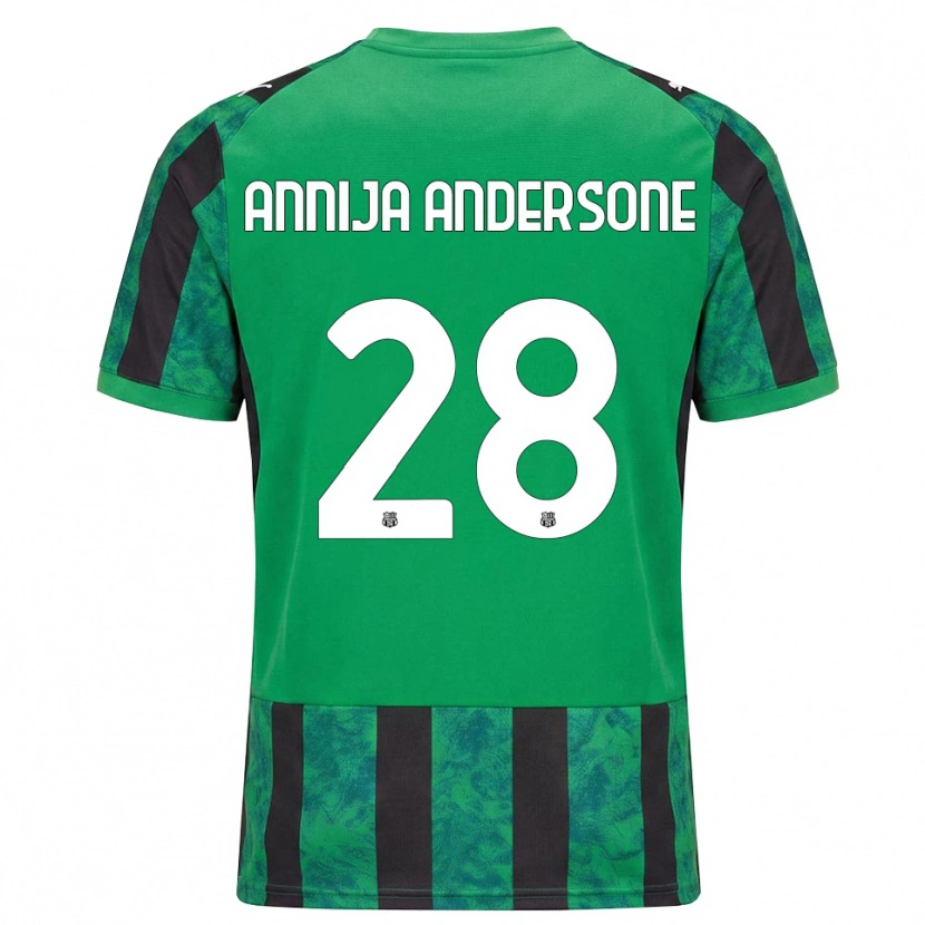 Danxen Herren Gabriela Annija Andersone #28 Grün Schwarz Weiß Heimtrikot Trikot 2026/27 T-Shirt