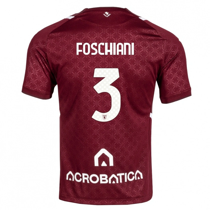 Danxen Herren Francesco Foschiani #3 Burgund Weiß Heimtrikot Trikot 2026/27 T-Shirt
