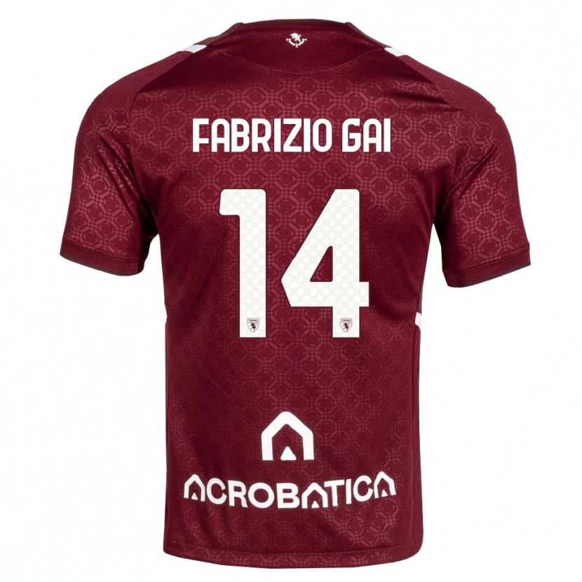 Danxen Herren Fabrizio Gai #14 Burgund Weiß Heimtrikot Trikot 2026/27 T-Shirt