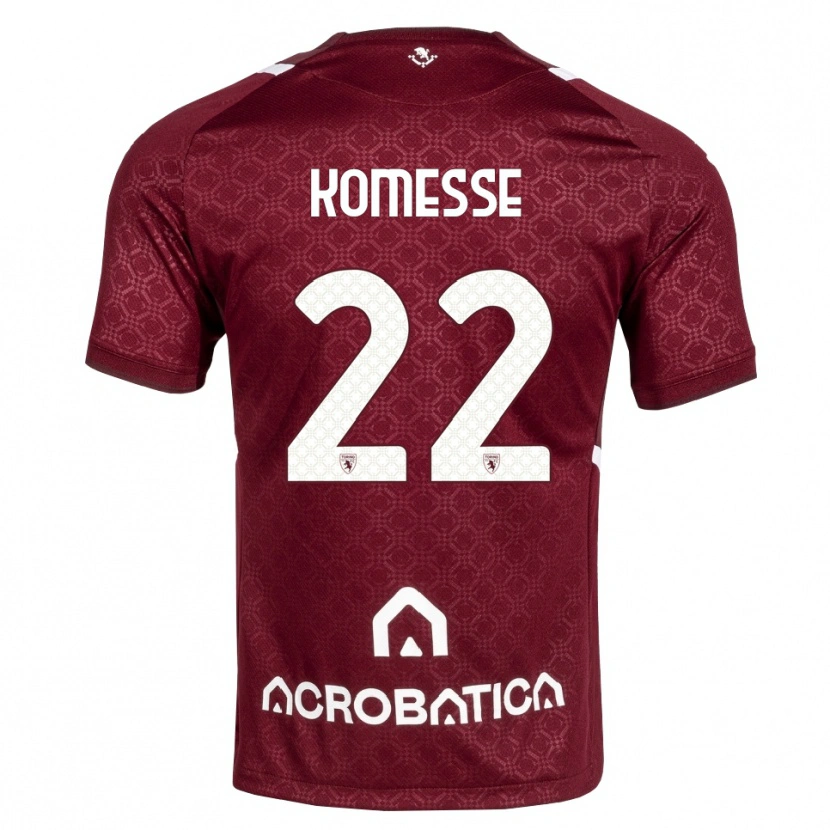Danxen Herren Josias Sabone Komesse #22 Burgund Weiß Heimtrikot Trikot 2026/27 T-Shirt