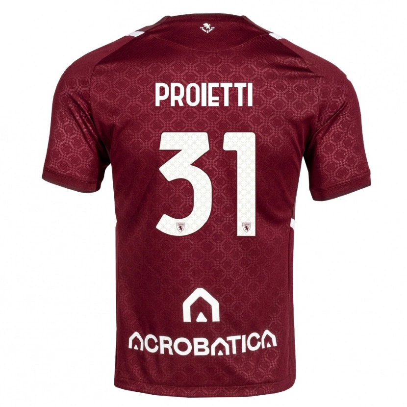 Danxen Herren Riccardo Proietti #31 Burgund Weiß Heimtrikot Trikot 2026/27 T-Shirt