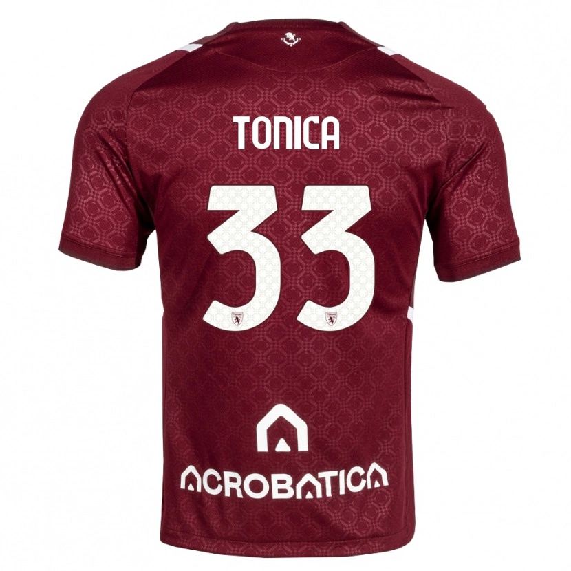 Danxen Herren Daniel Tonica #33 Burgund Weiß Heimtrikot Trikot 2026/27 T-Shirt