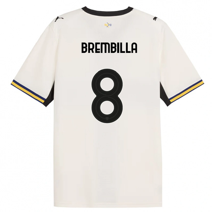 Danxen Herren Cristiano Brembilla #8 Creme Schwarz Gelb Heimtrikot Trikot 2026/27 T-Shirt